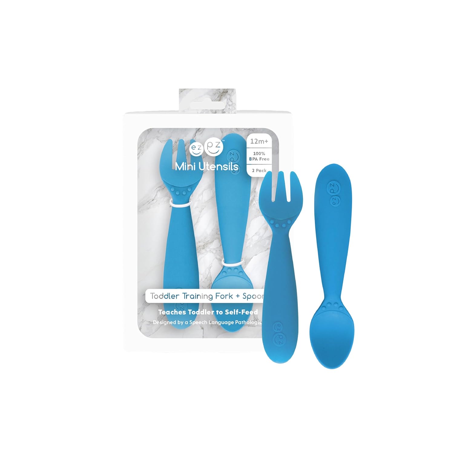 EZPZ Mini Utensils - 100 BPA Free Toddler Set