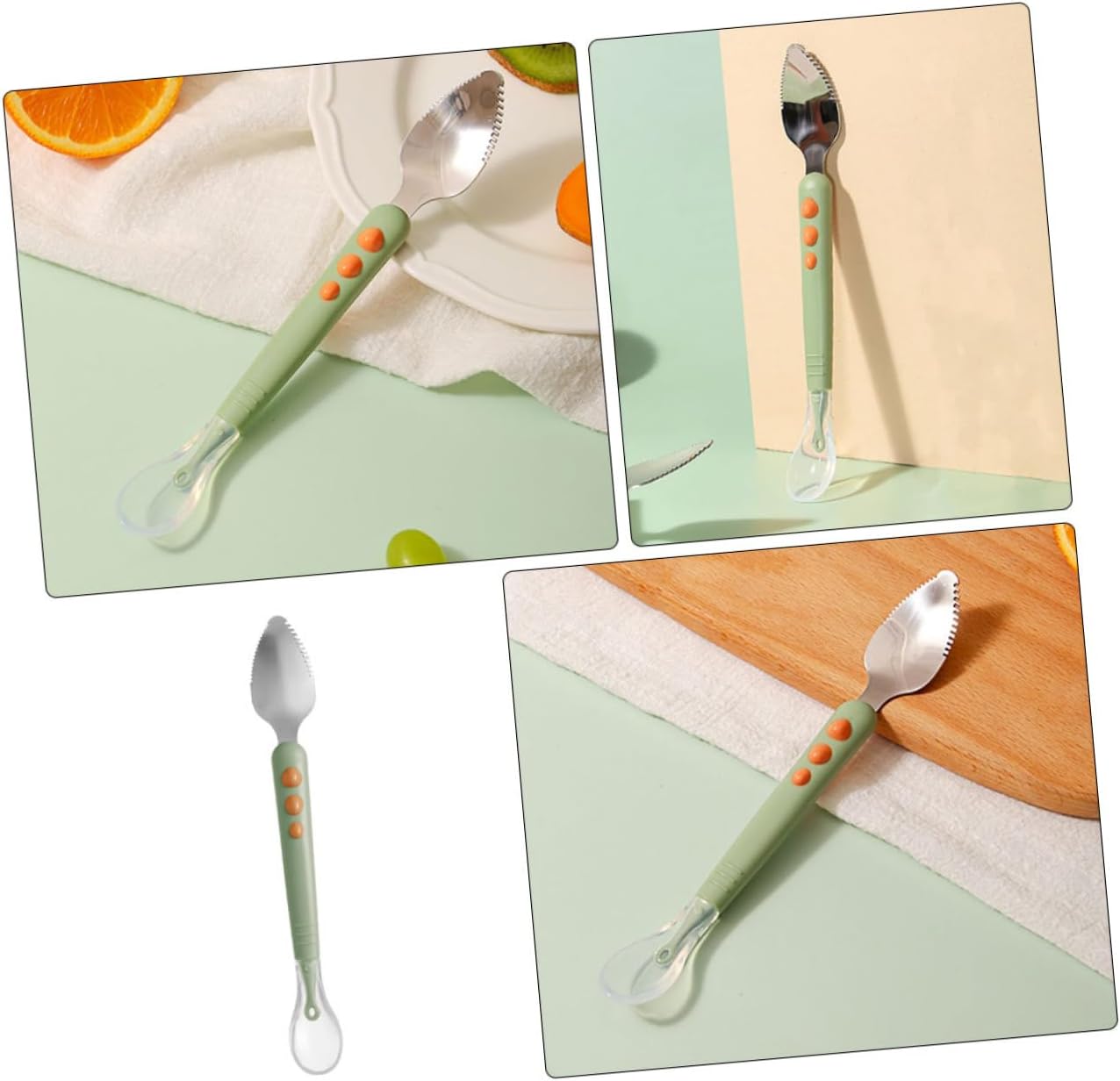 Double Ended Silicone Feeding Spoon for Baby Food and Puree