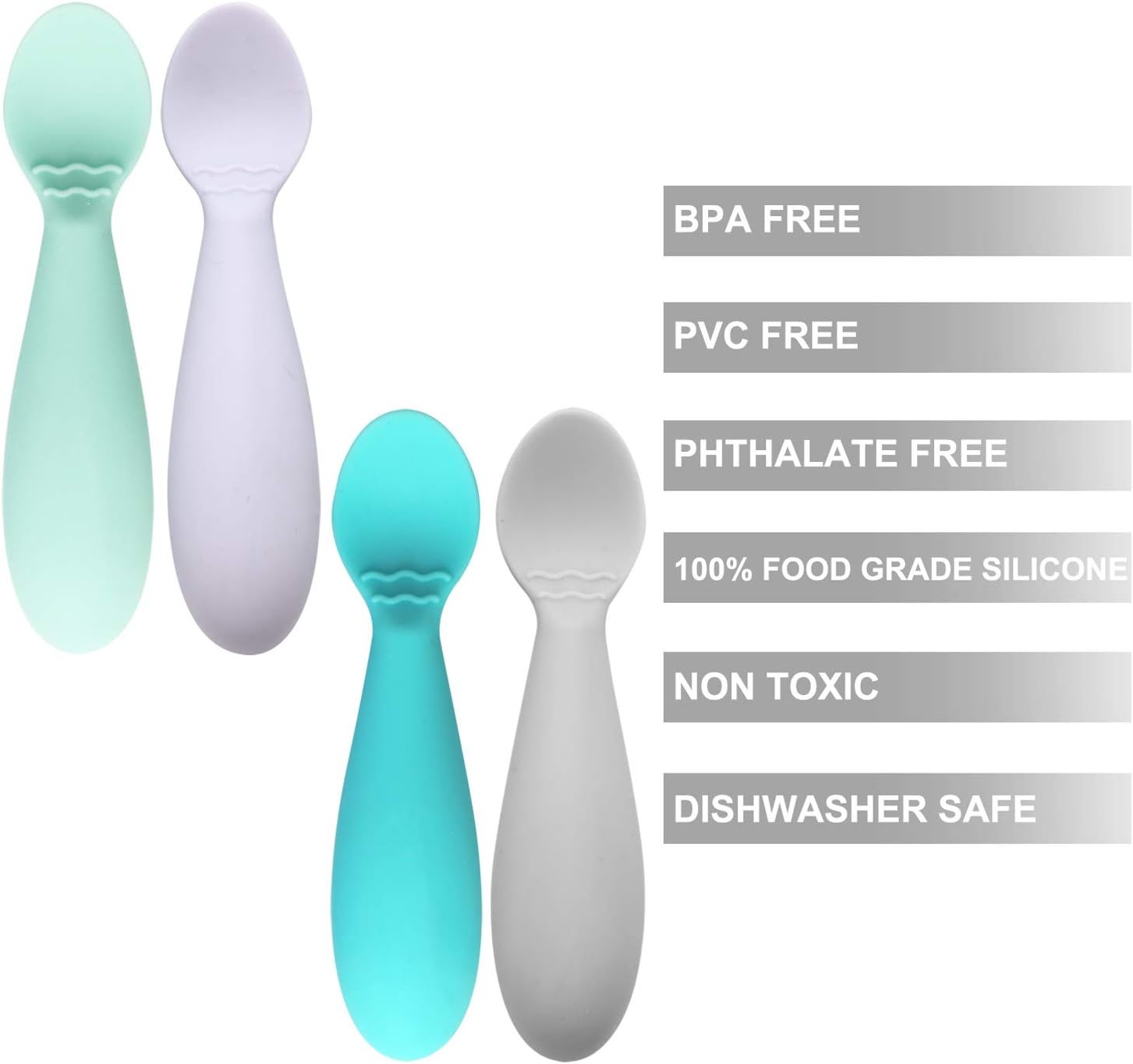 PandaEar 4-Pack BPA-Free Baby Spoons