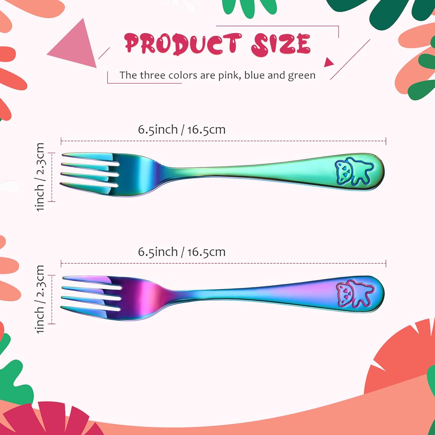 Minatee Rainbow Kids Forks Set