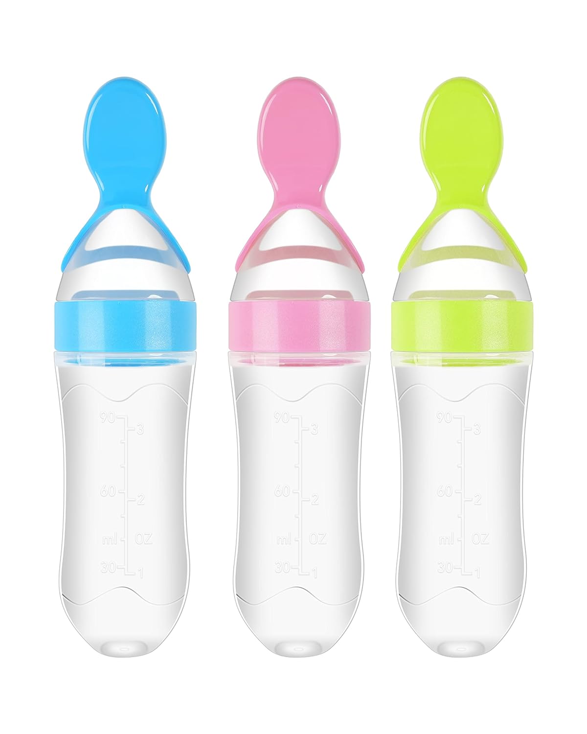 3-Piece Safe Silicone Feeder Set for Babies