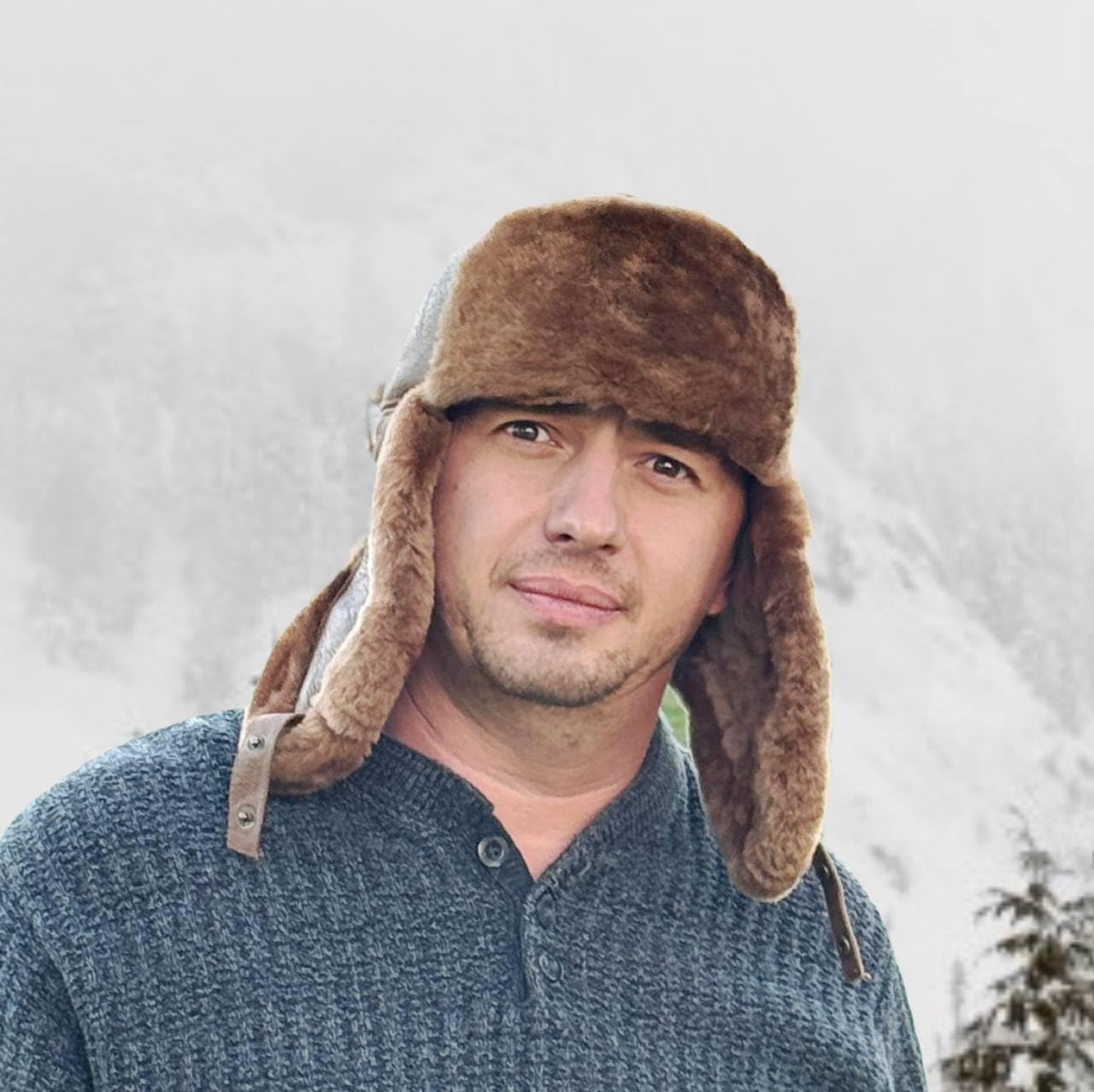 Leather Aviator Trapper Sheepskin Winter Hat