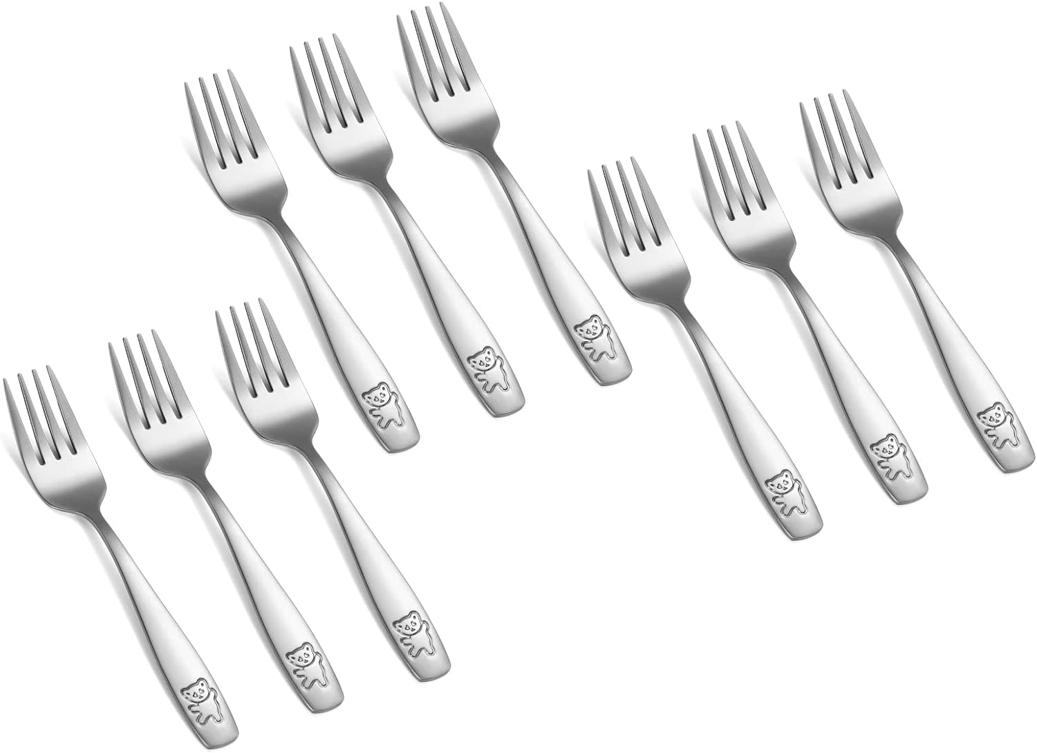 Pimoys 9-Piece Toddler Forks Safe Flatware for Kids