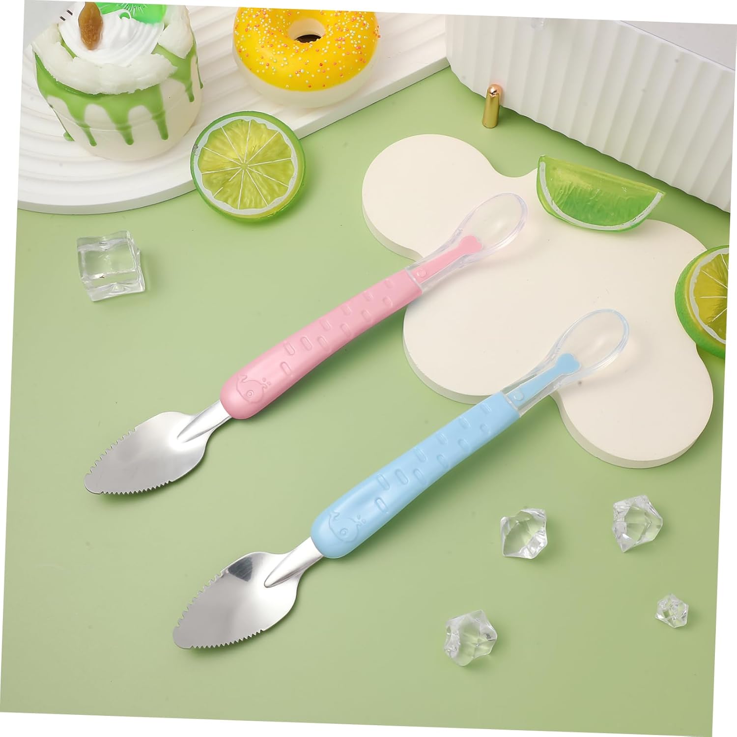 Double-Sided Fruit Spoon Set for Toddlers