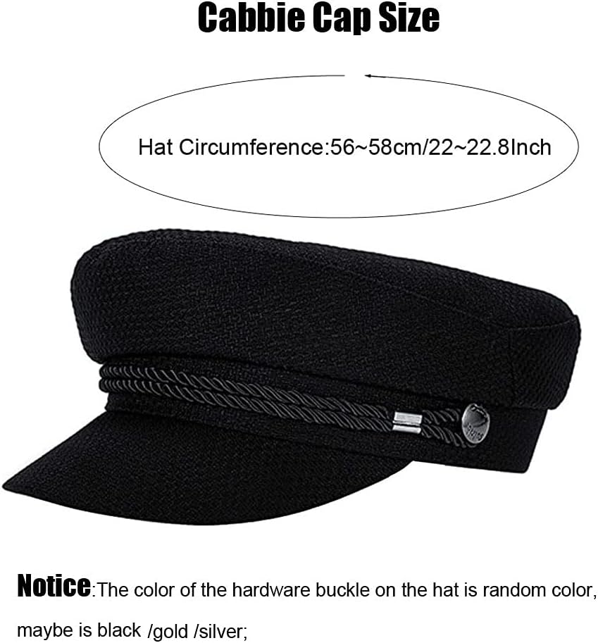 UPSTORE Womens Black Cabbie Cap for Fashion and All Seasons