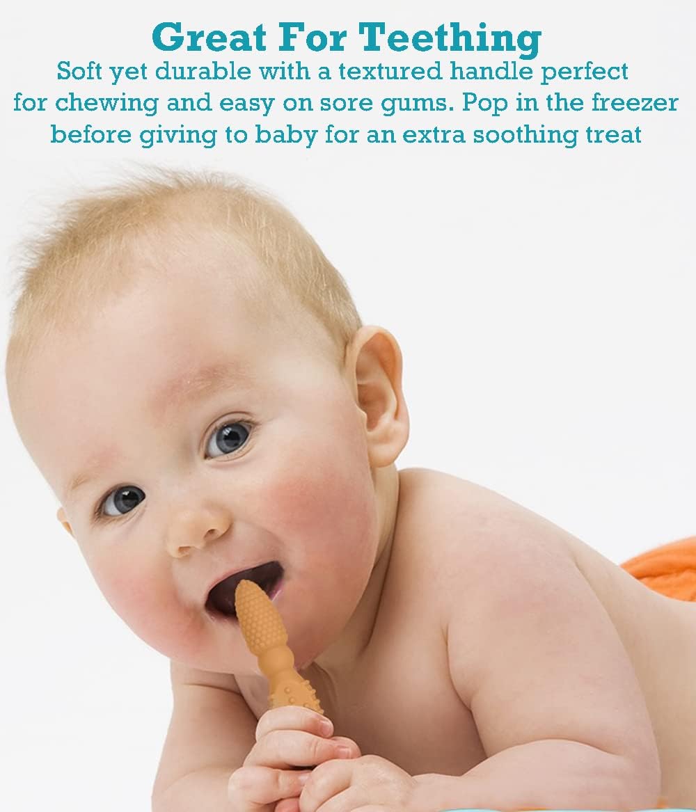 Perfect for Babys First Meals with Self-Feeding Spoons 4-Pack
