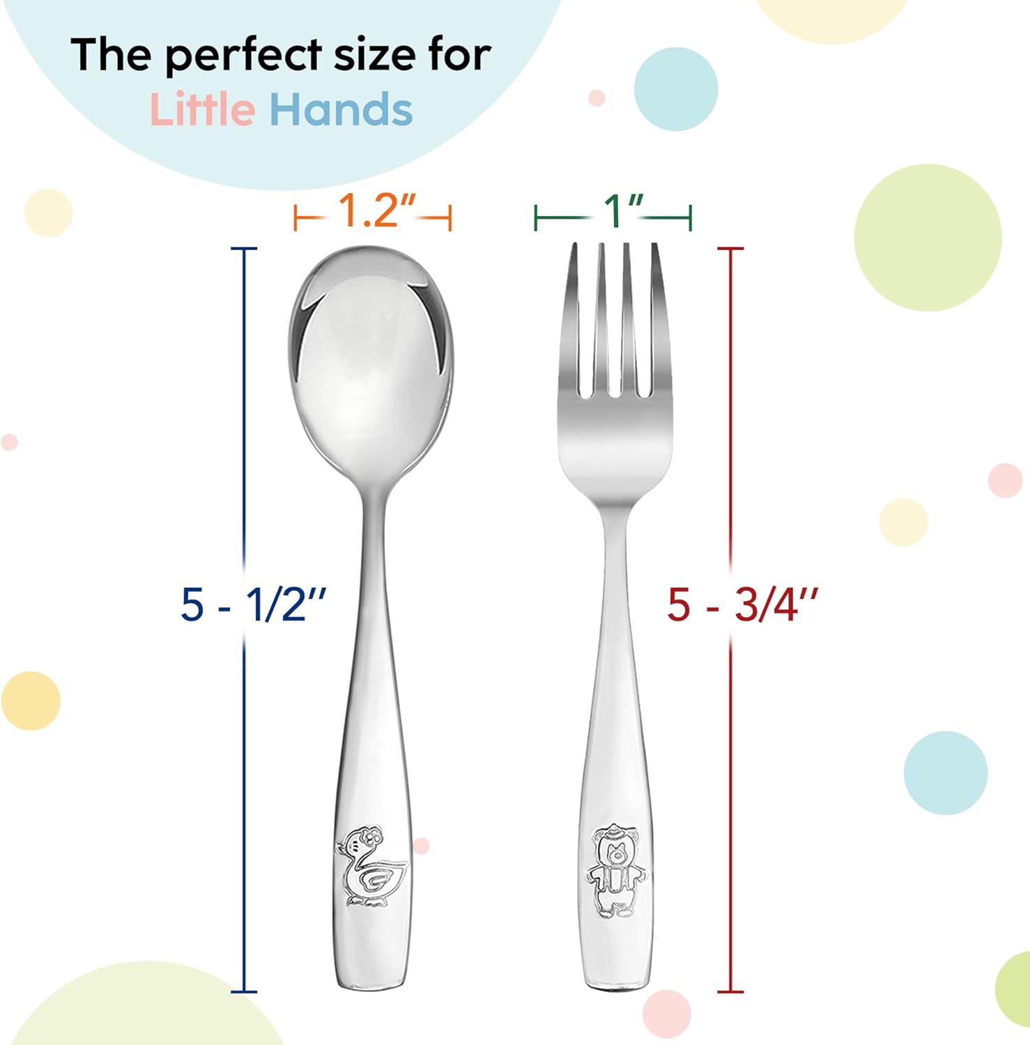 Kids Stainless Steel Set Perfect for Meals