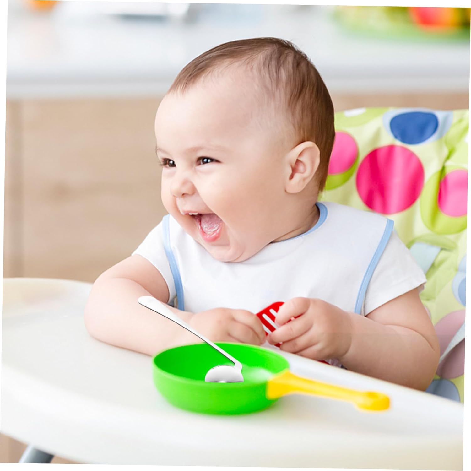 Cabilock 2Pcs Curved and Elder Eating Spoons for Easy Feeding