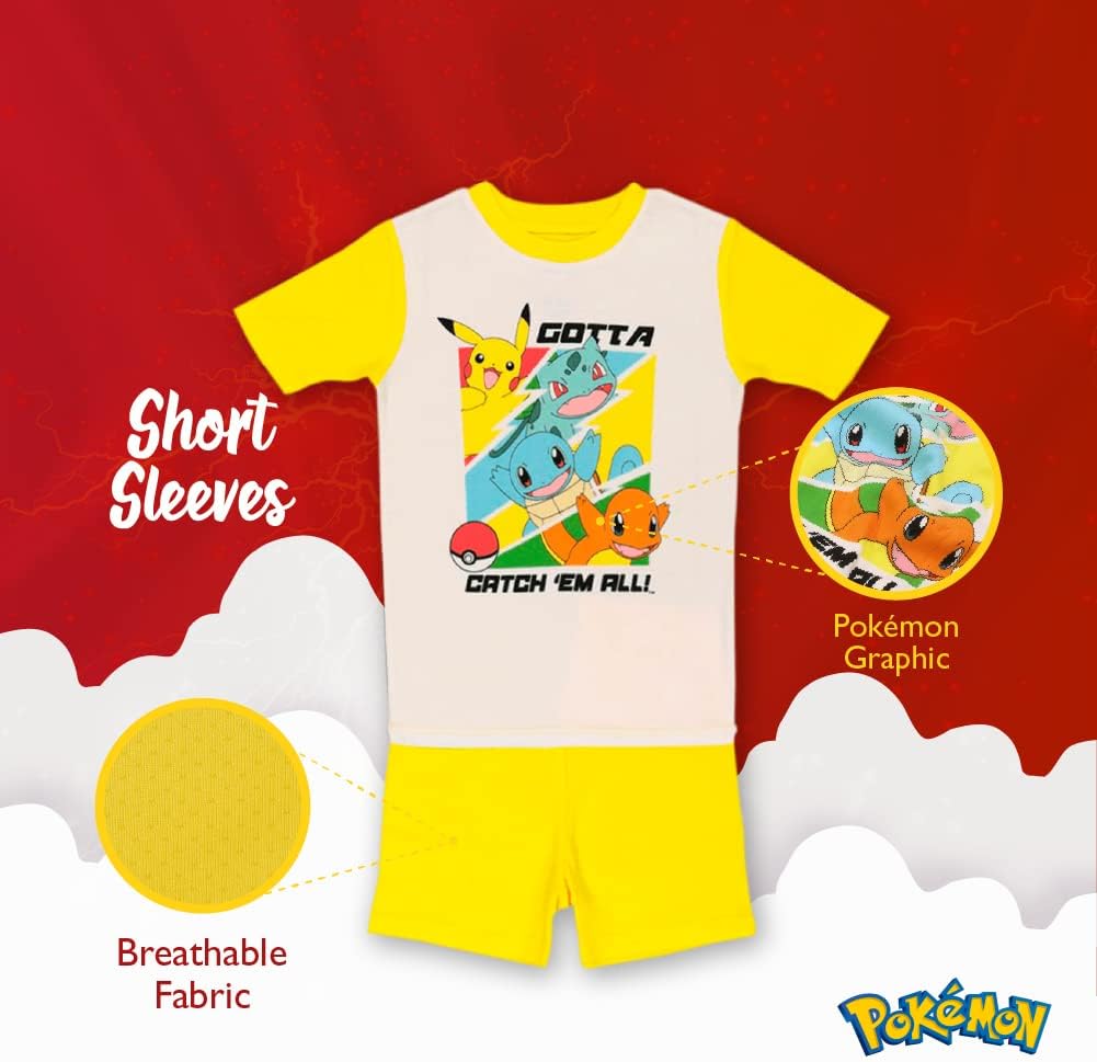 Pokemon Boys Pajama Set Sleepy Comfort