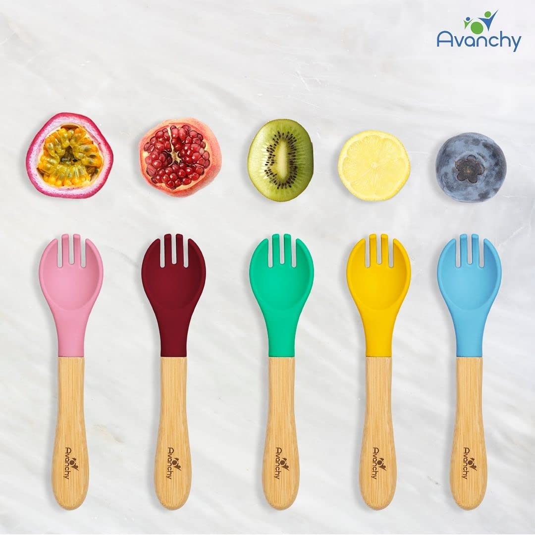 Avanchy Baby Fork Set - Self-Feeding for Toddler