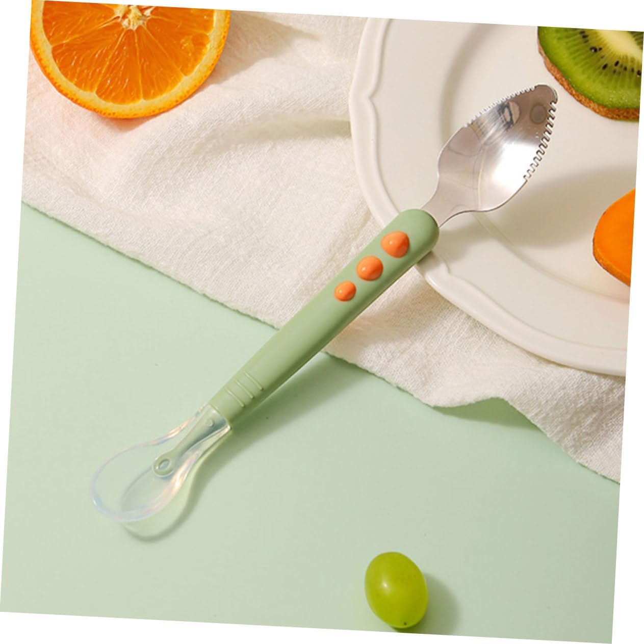Toyvian Double-Ended Silicone Spoons Safe for Homemade Puree