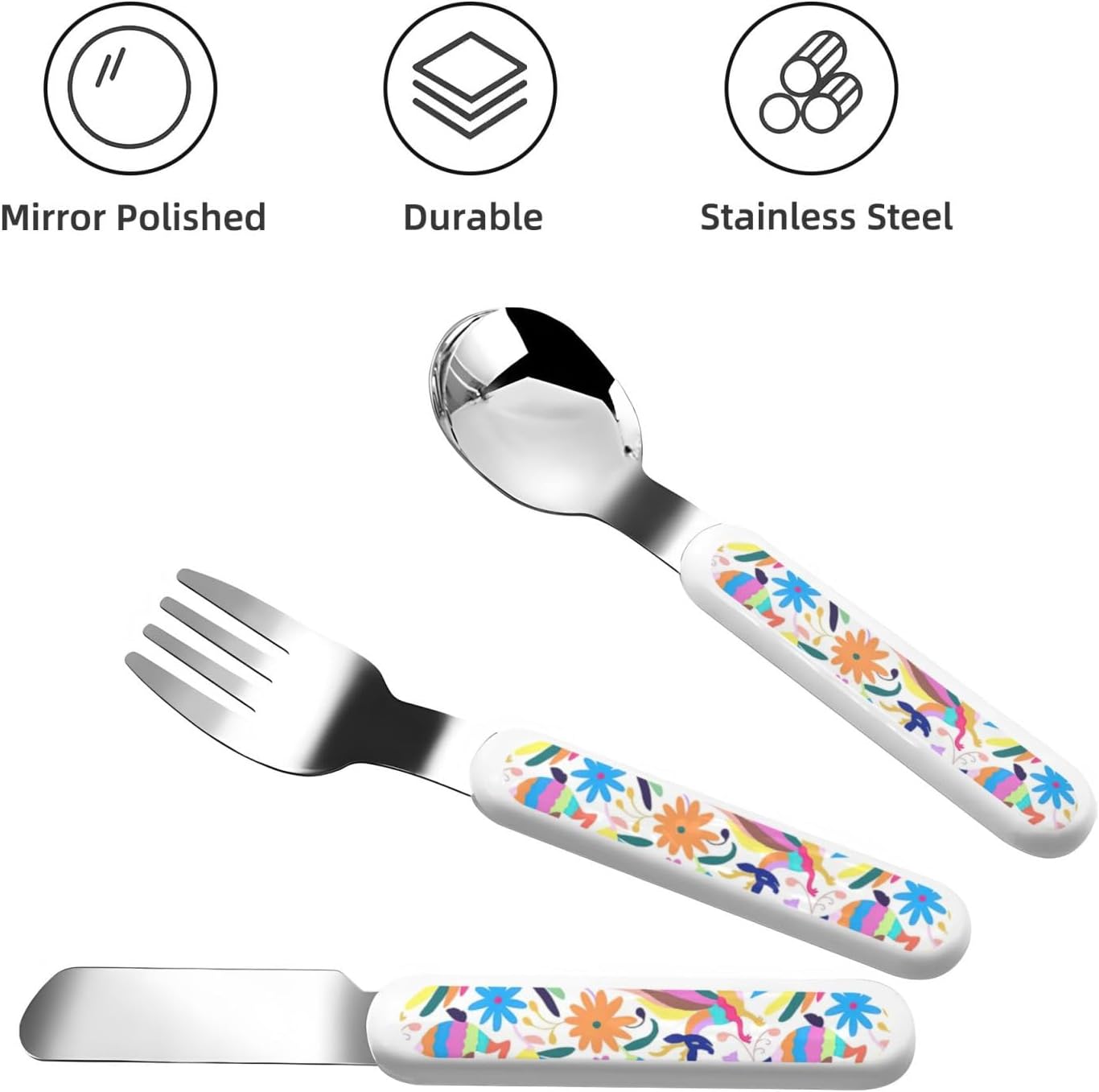 Mexican Otomi Animal Flatware Set with Travel Case