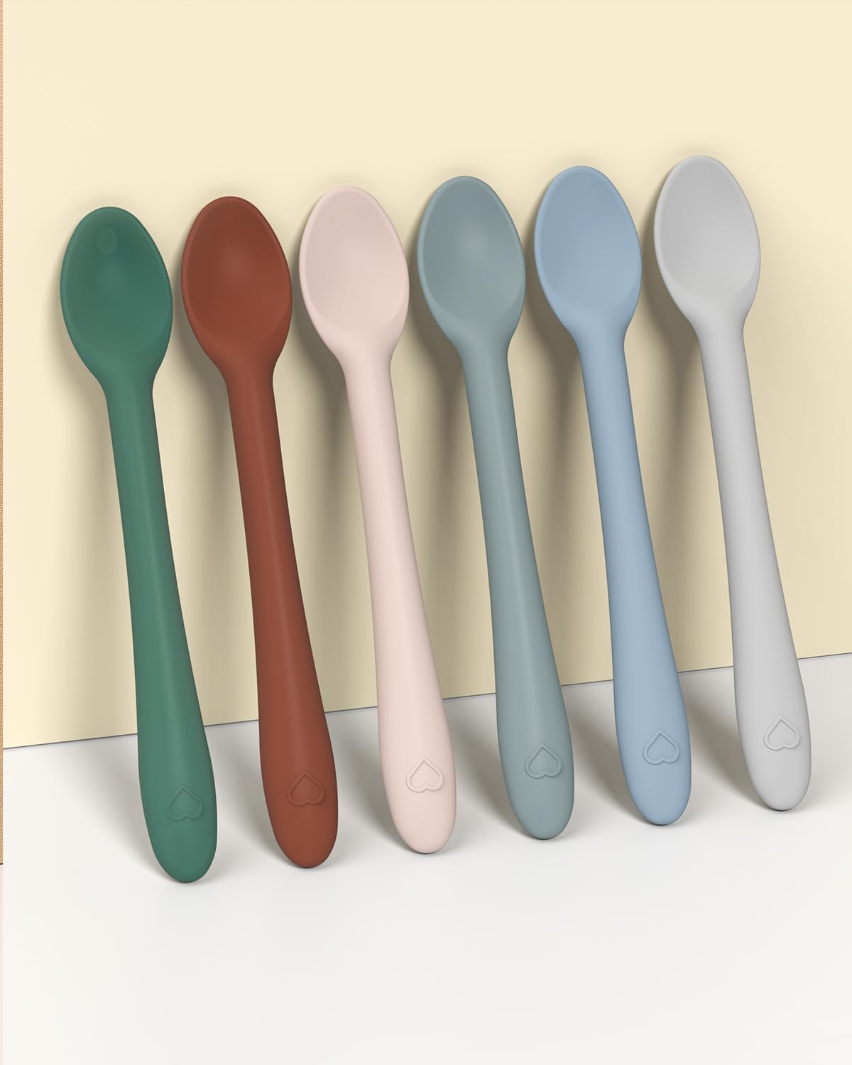 6-Piece Silicone Baby Feeding Spoons