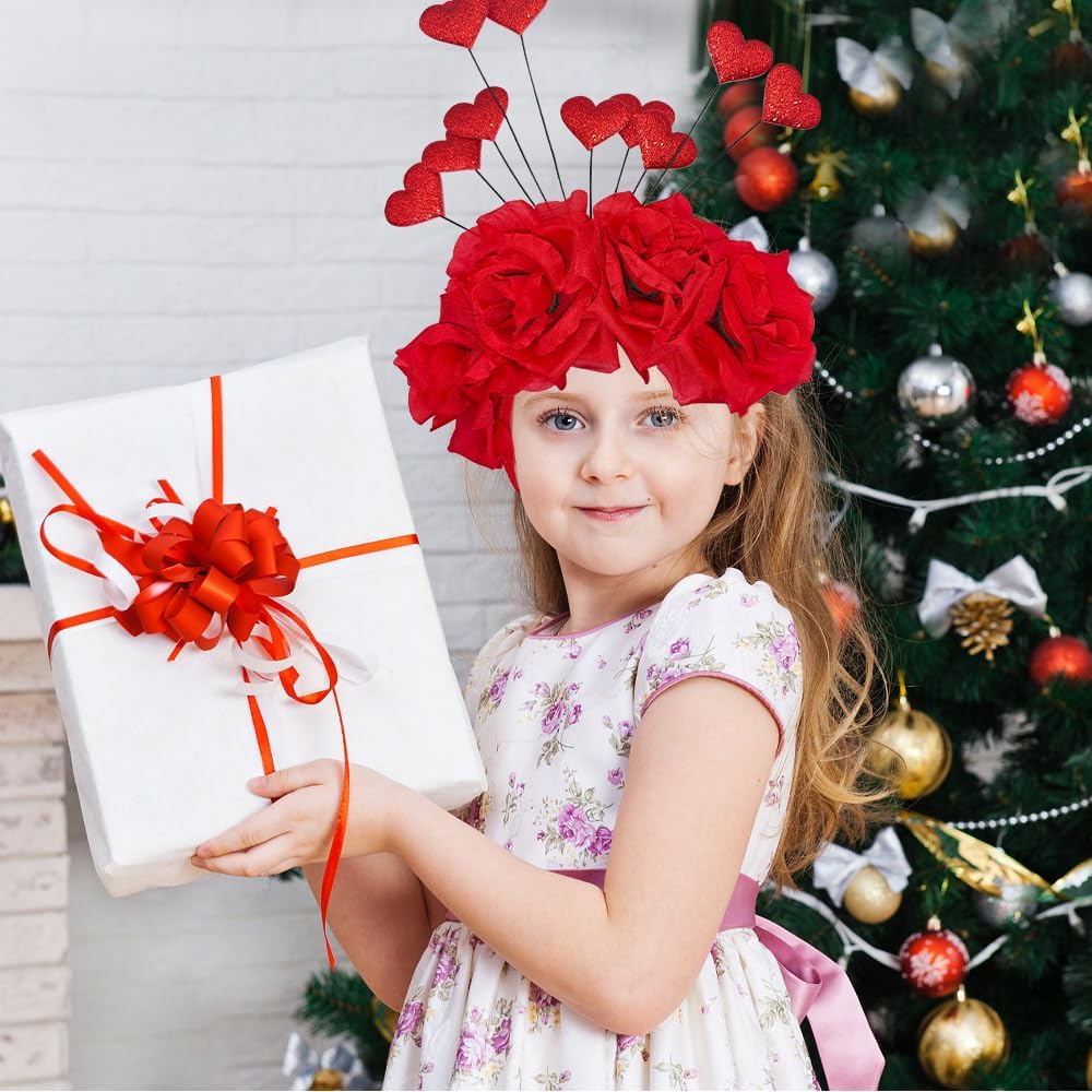 Heart Flower Headband Valentines Party Accessories