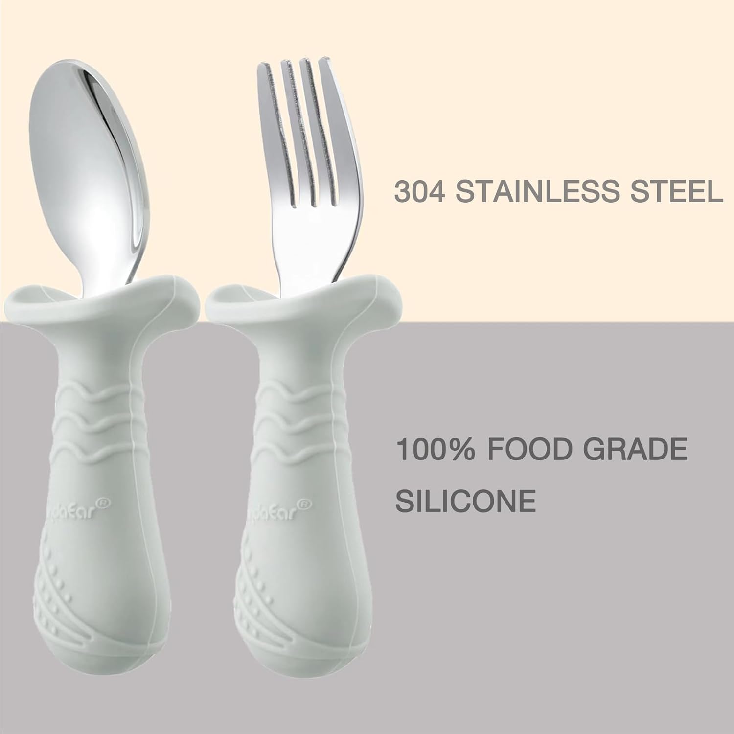 Panda Ear Anti-Choke Toddler Flatware Set