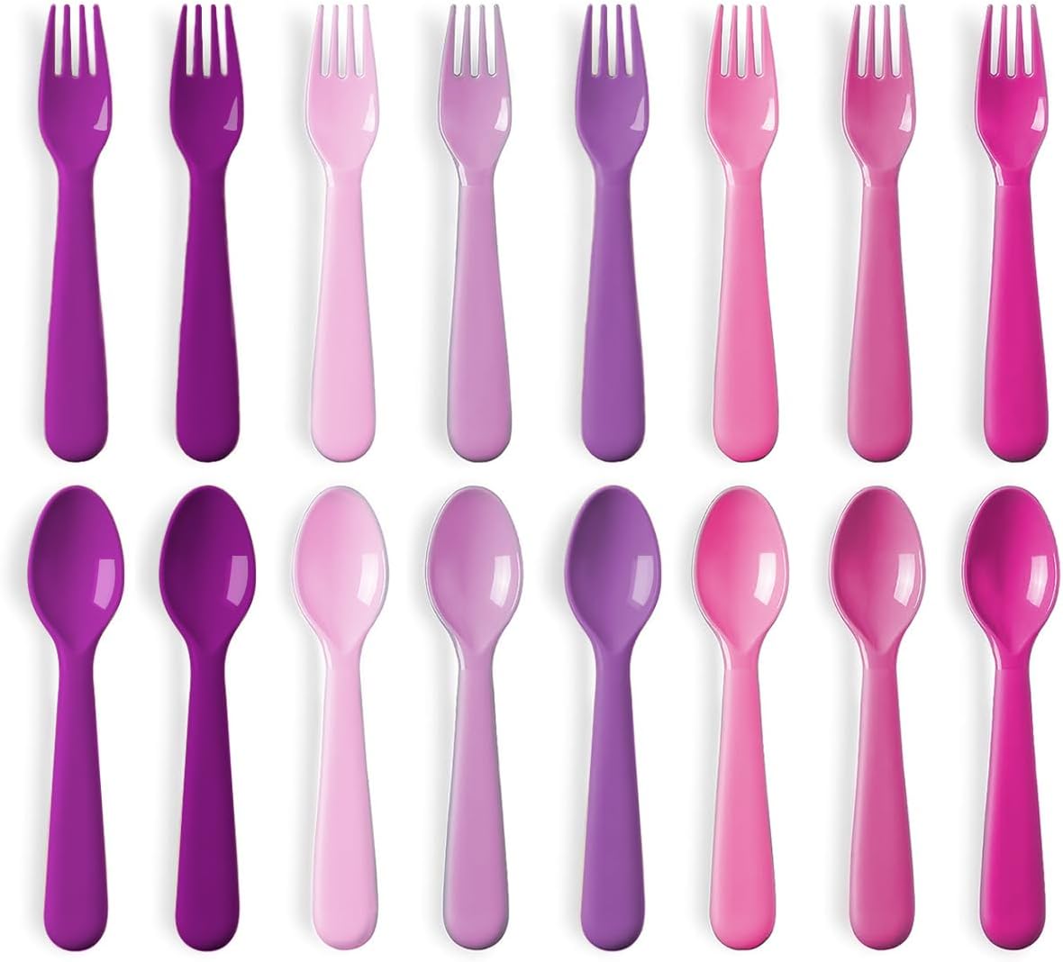 16-Piece Toddler Flatware Set - BPA-Free Dishwasher Safe