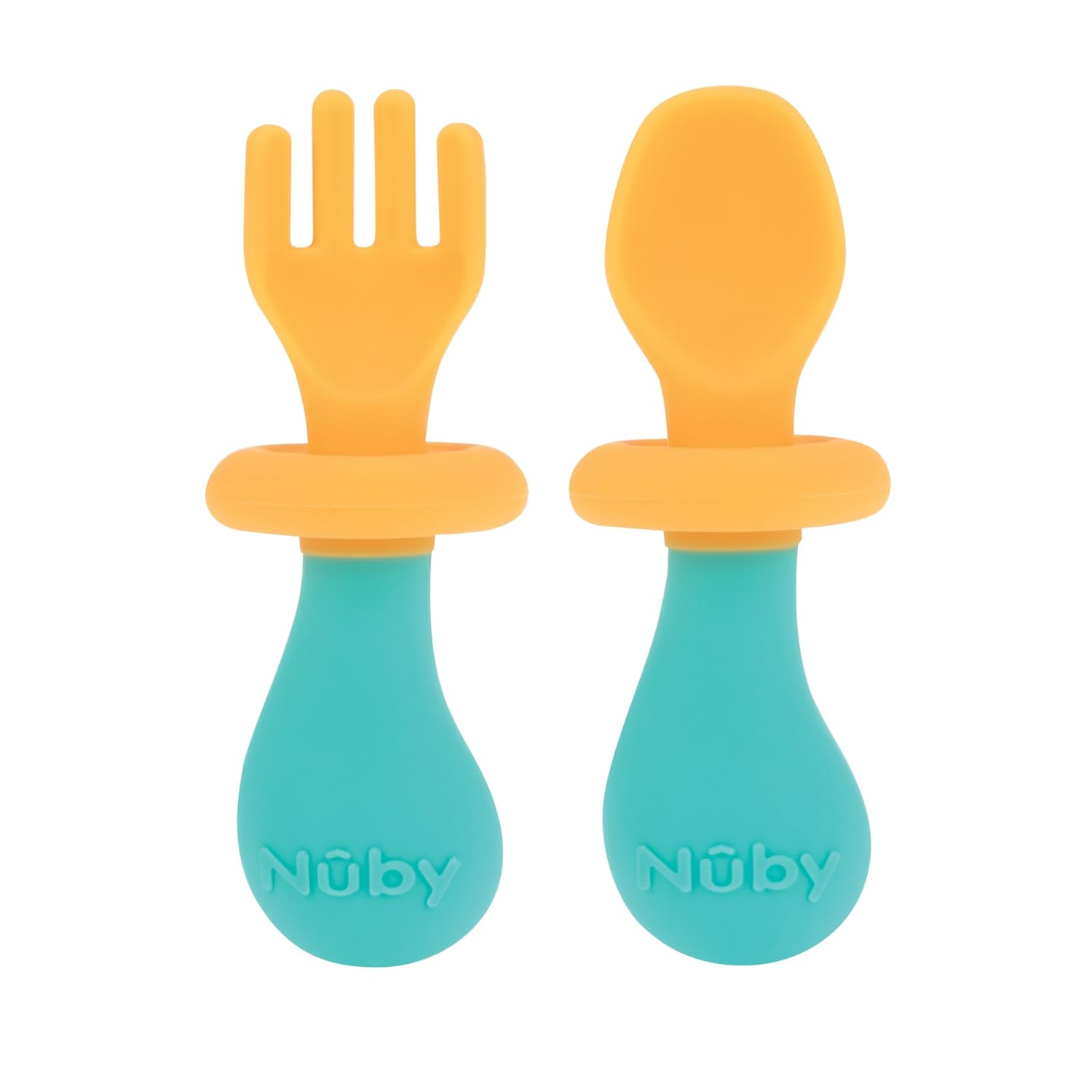 Nuby SafetyGuard First Fork and Spoon Set for Babies 6 Months