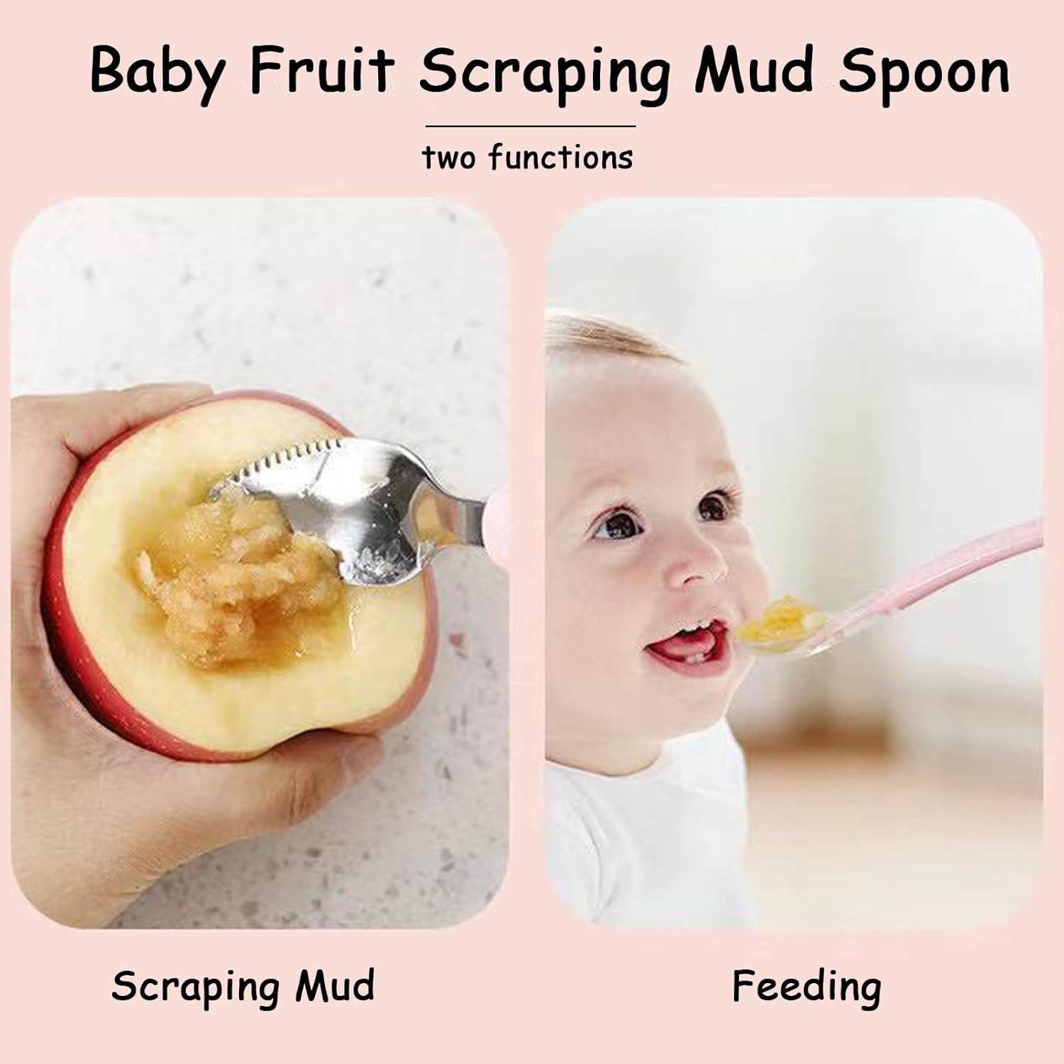 Double Head Baby Silicone Food Spoon Green