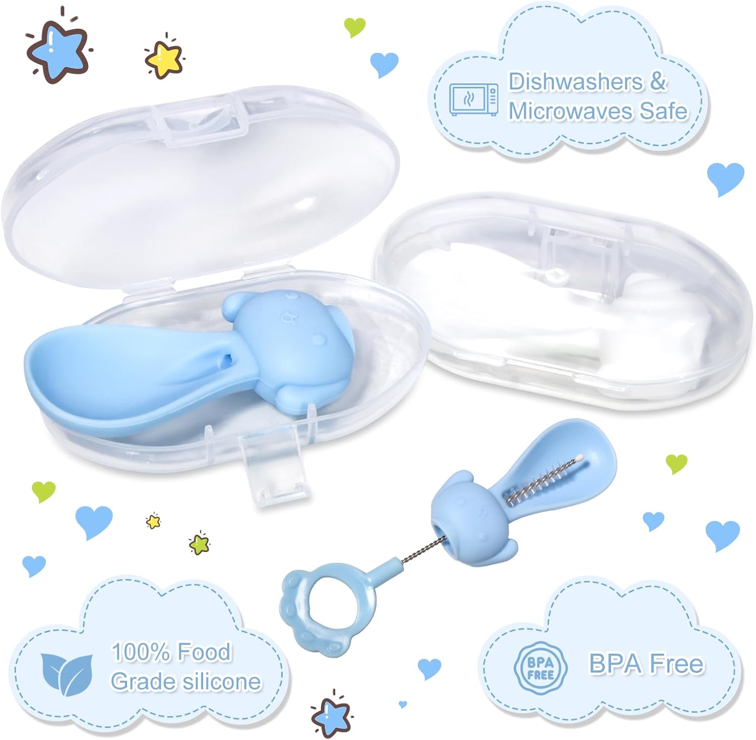 Iacoahh Easy-Clean Silicone Baby Feeder