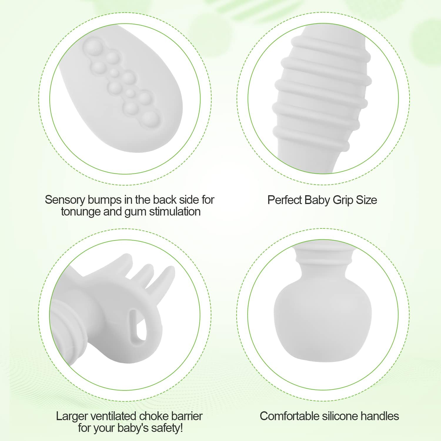 4-Piece Silicone Baby Spoons BPA-Free