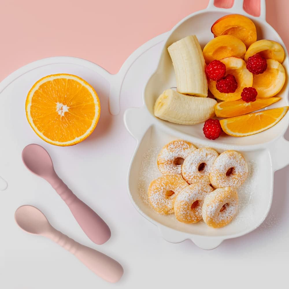 MEFAN Silicone Baby Feeding Spoon Set 6 Pack