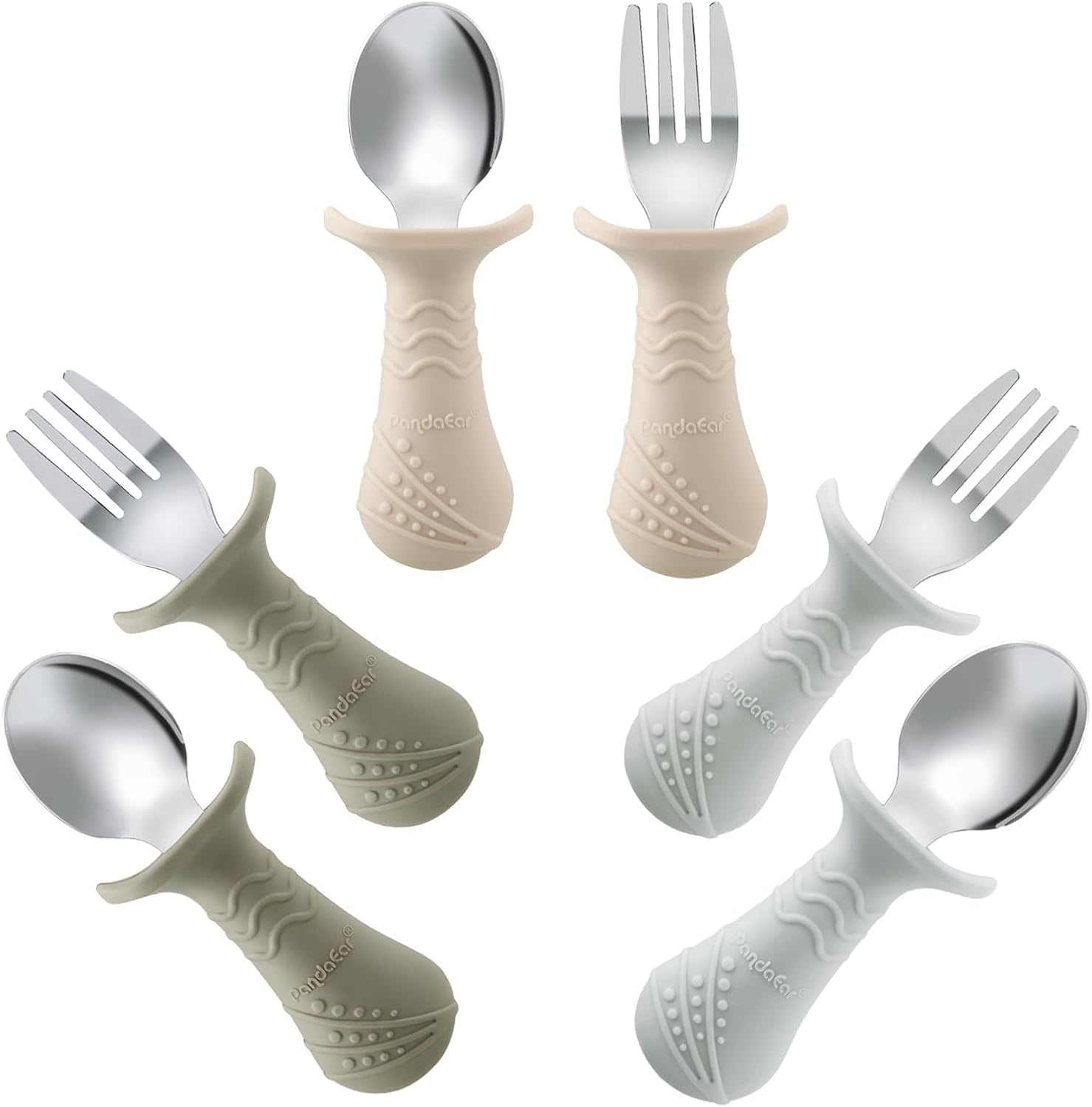 Panda Ear Anti-Choke Toddler Flatware Set