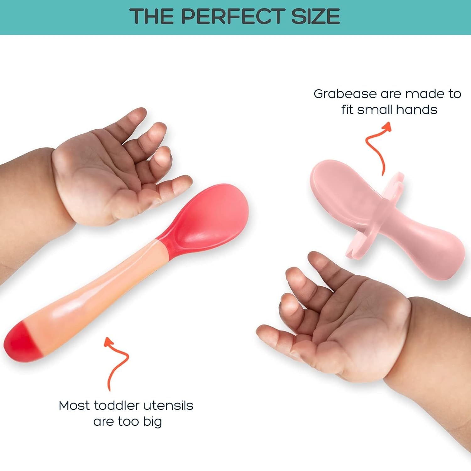 Grabease Toddler Utensils BPA-Free Blush Set