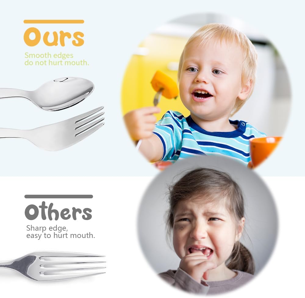FUNNUO Toddler Spoons and Forks Set