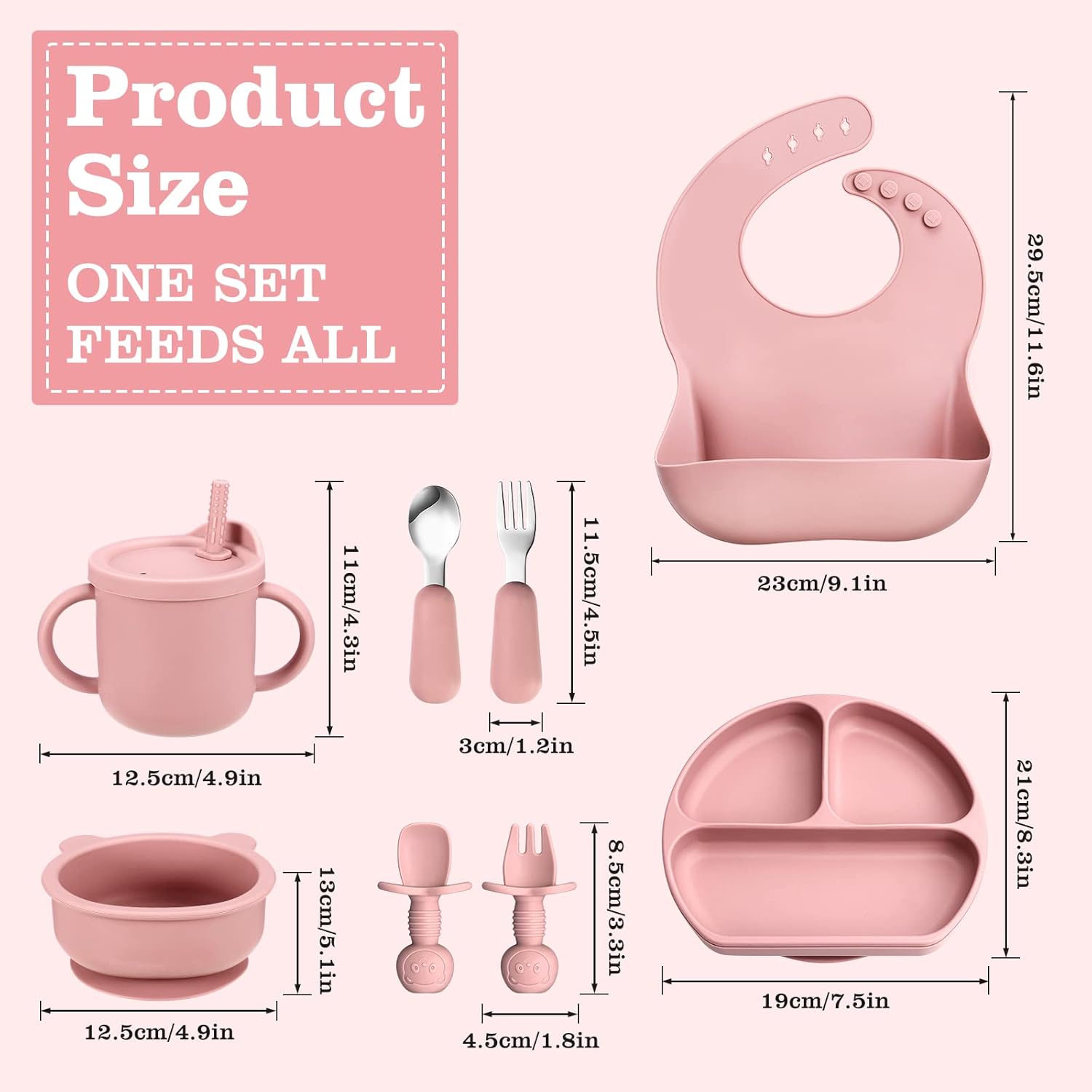 EAIETC Silicone Baby Feeding Set with Suction Bowl for 6 Months