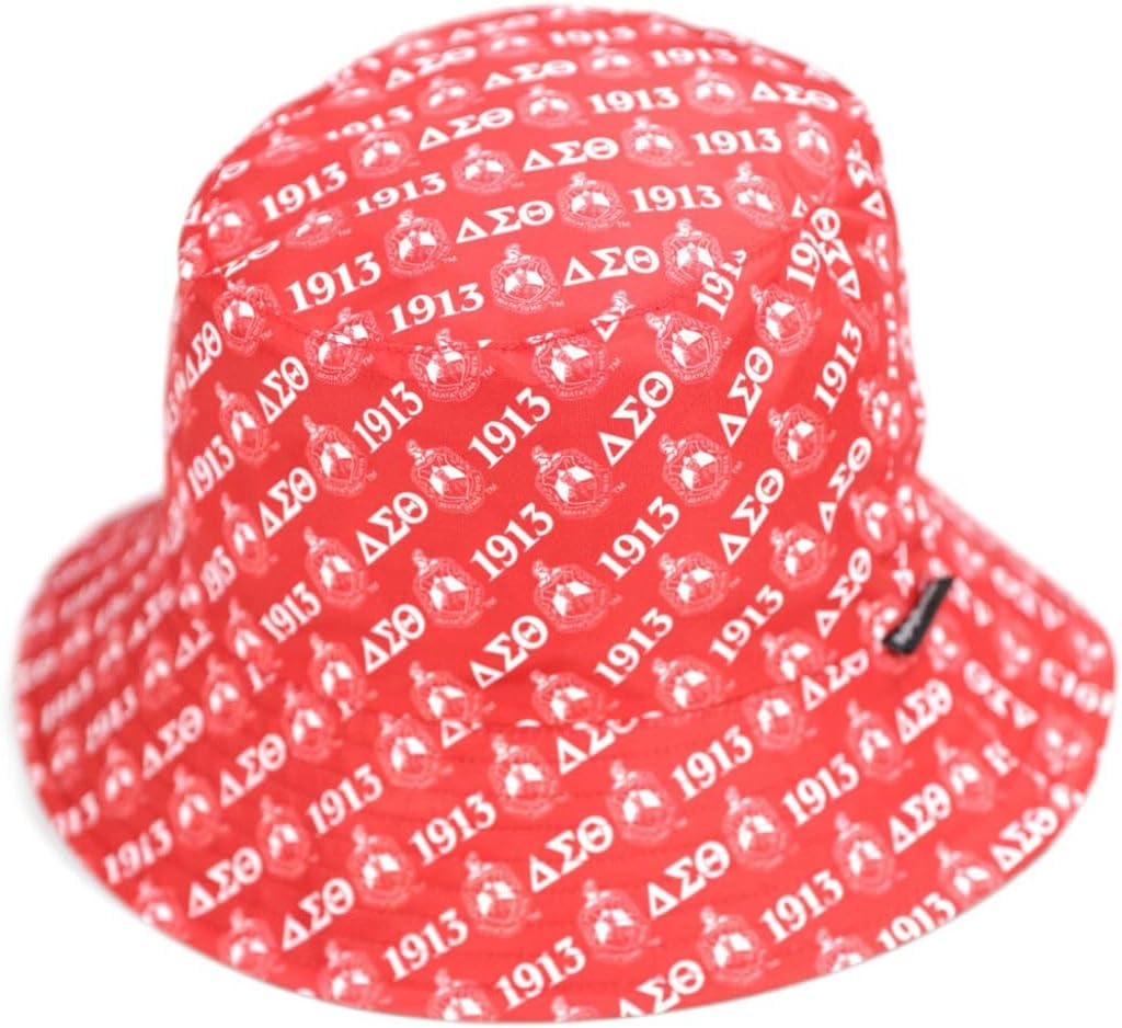 Big Boy Headgear Delta Sigma Theta M45 Reversible Bucket Hat Black Red