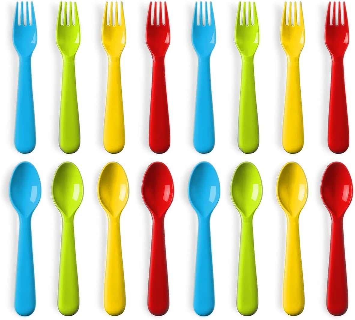 16-Piece BPA-Free Toddler Silverware Set - Dishwasher Safe for Kids