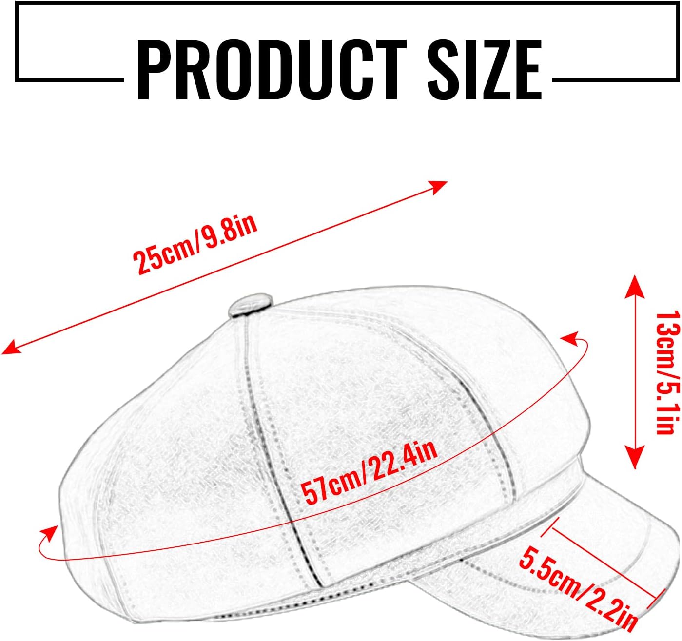FEOYA Womens Leather Beret Design