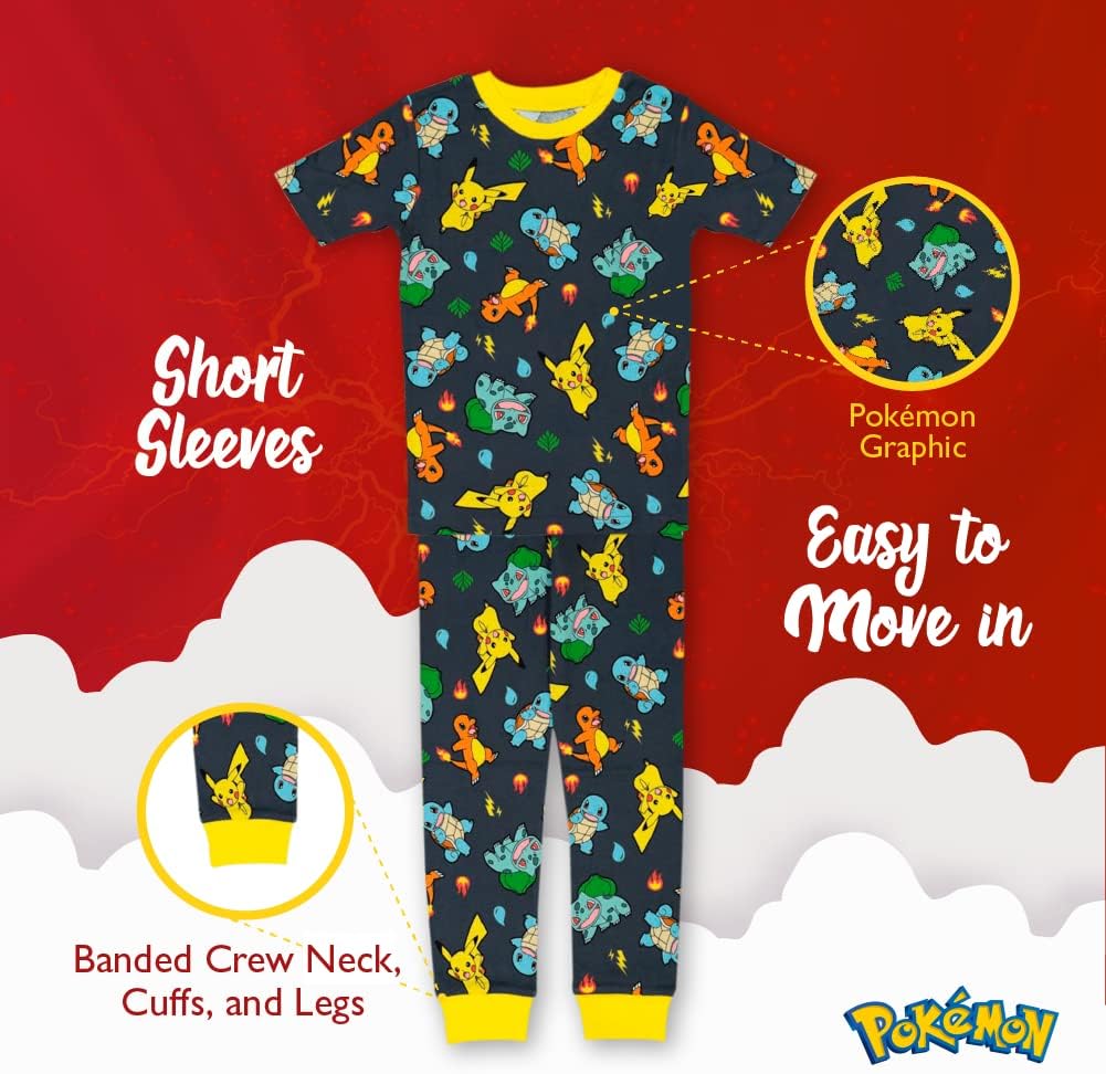 Pokemon Boys Pajama Set Sleepy Comfort
