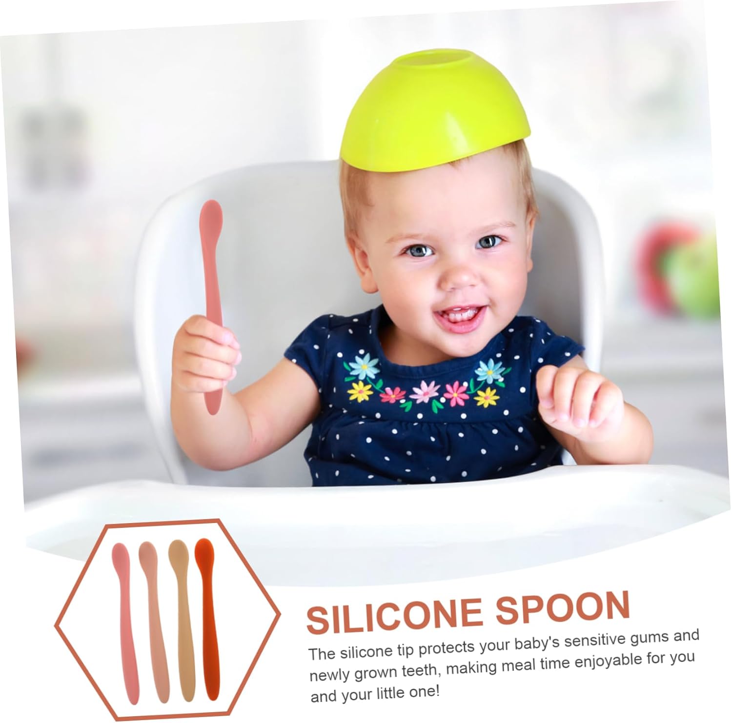 4-Piece Silicone Spoons Trainer Set for Kids