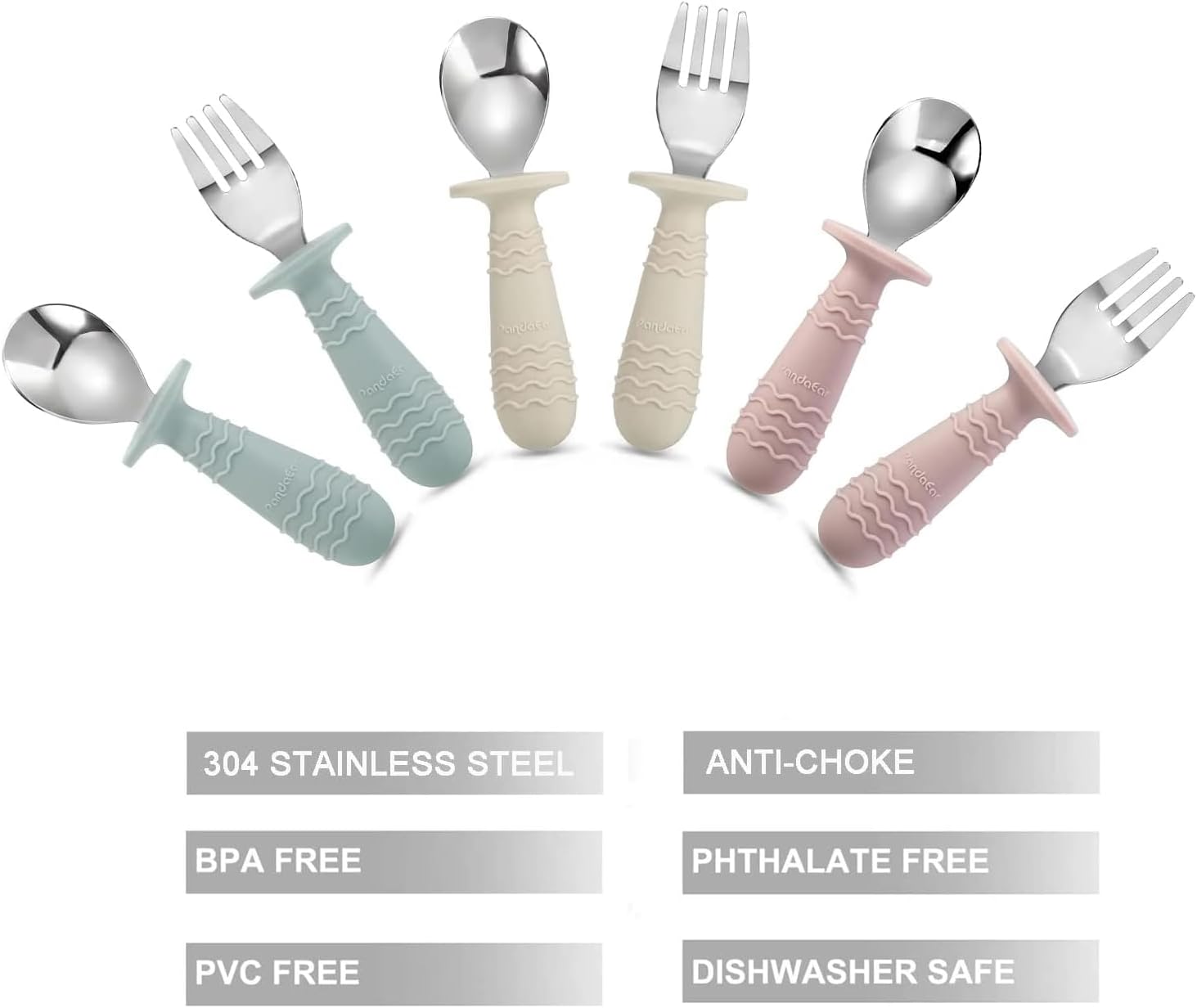 PandaEar 6-Piece Baby Toddler Utensils Set
