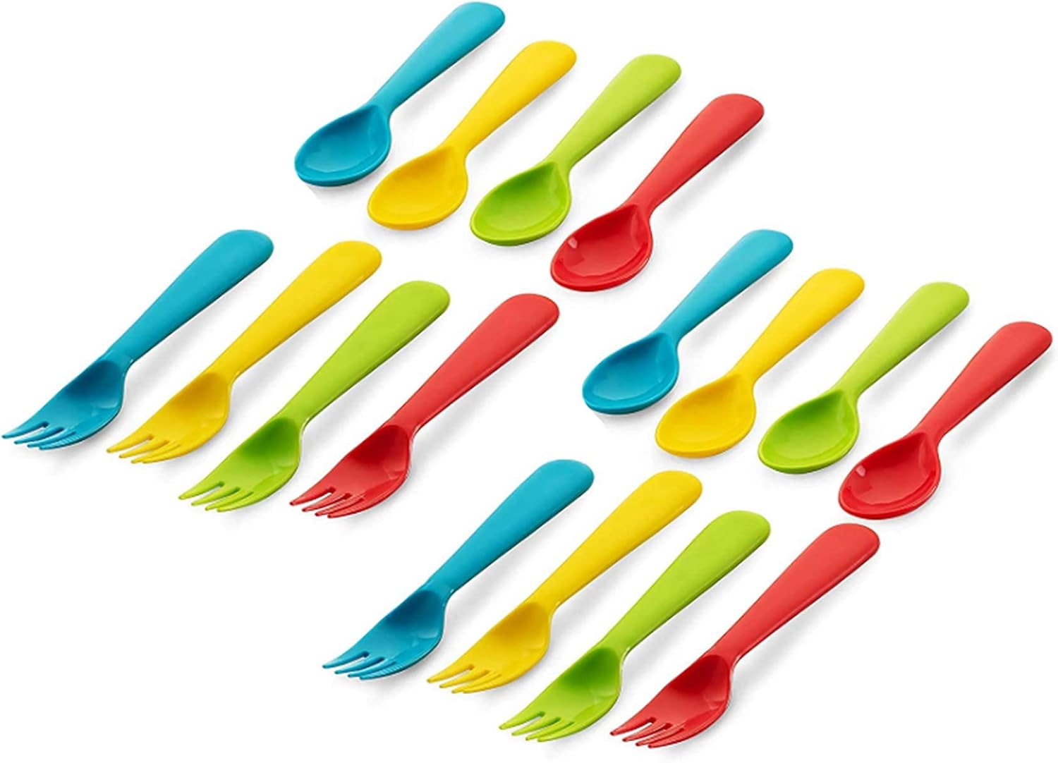 16-Piece BPA-Free Toddler Silverware Set - Dishwasher Safe for Kids