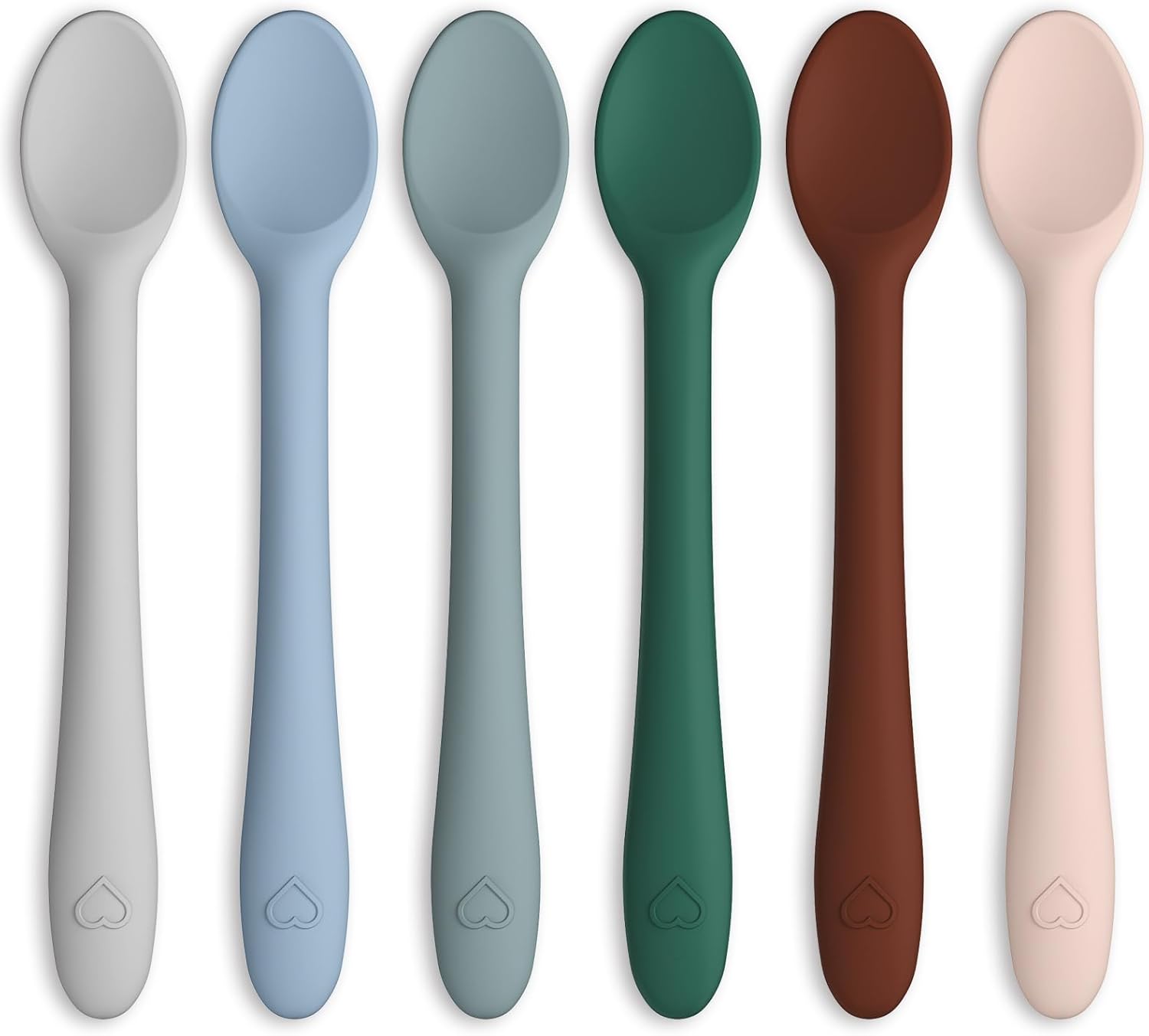 6-Piece Silicone Baby Feeding Spoons