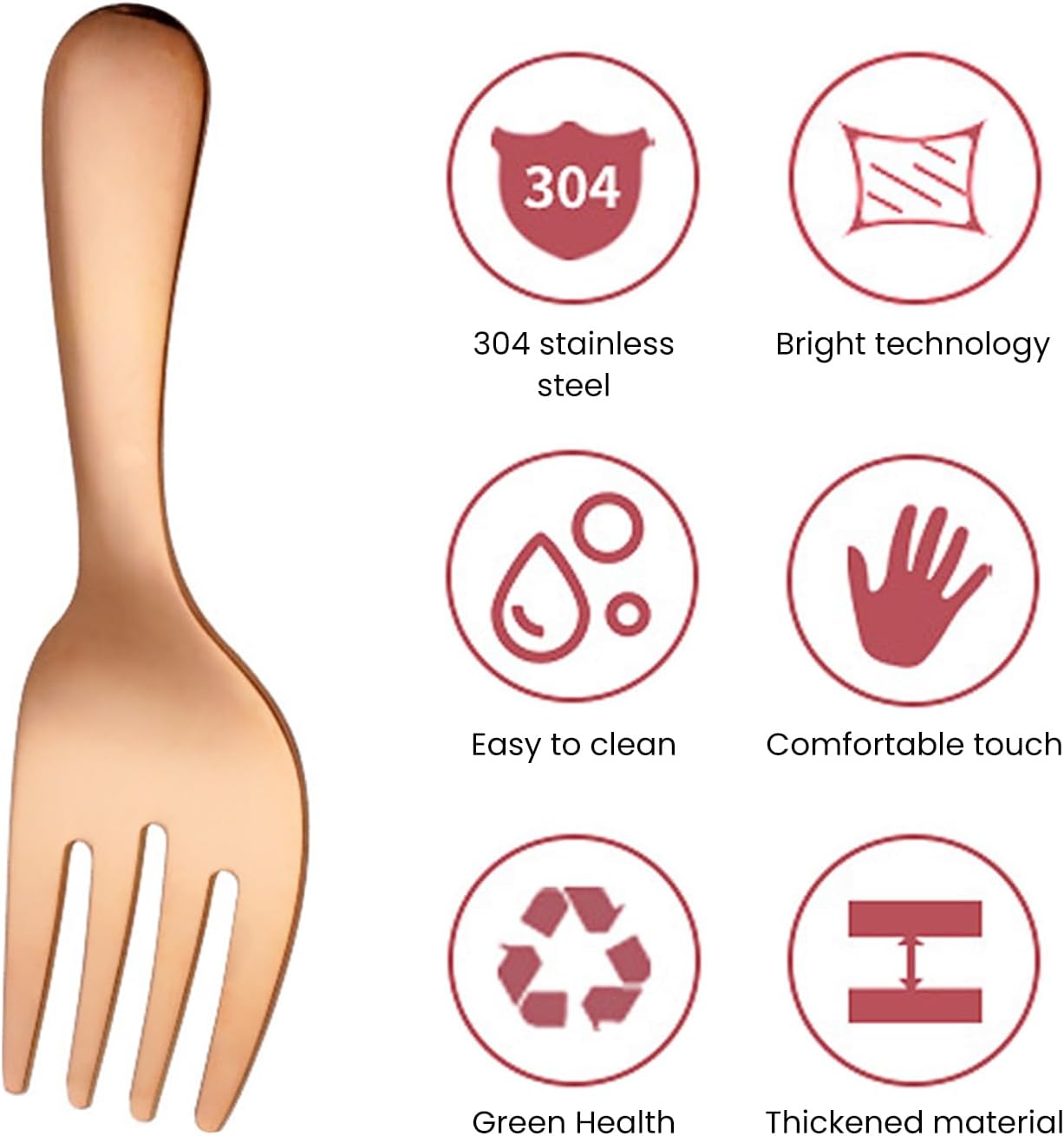 Grebest Durable Stainless Steel Baby Spoon