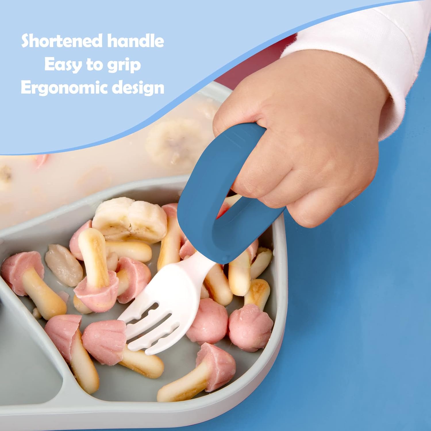 HIWOOD Baby Self-Feeding Training Set with Travel Case