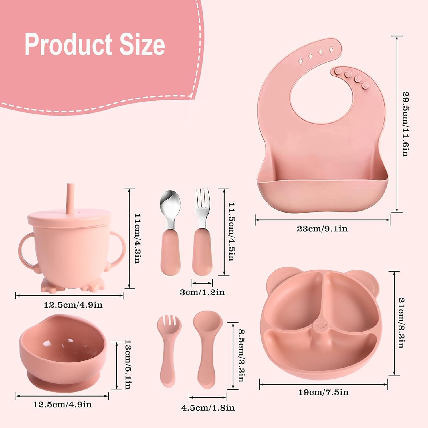 Silicone Baby Feeding Set Safe Perfect for Weaning