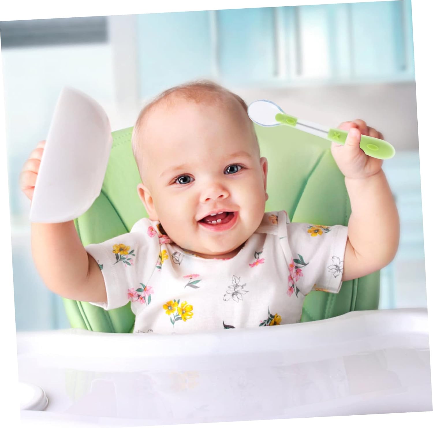 FAVOMOTO Kids Silicone Training Spoons