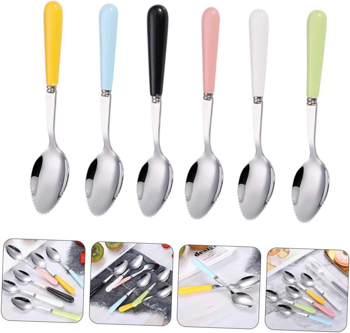 Fruit Vegetable Feeding Set 6-Piece Serrated Non-Slip Durable