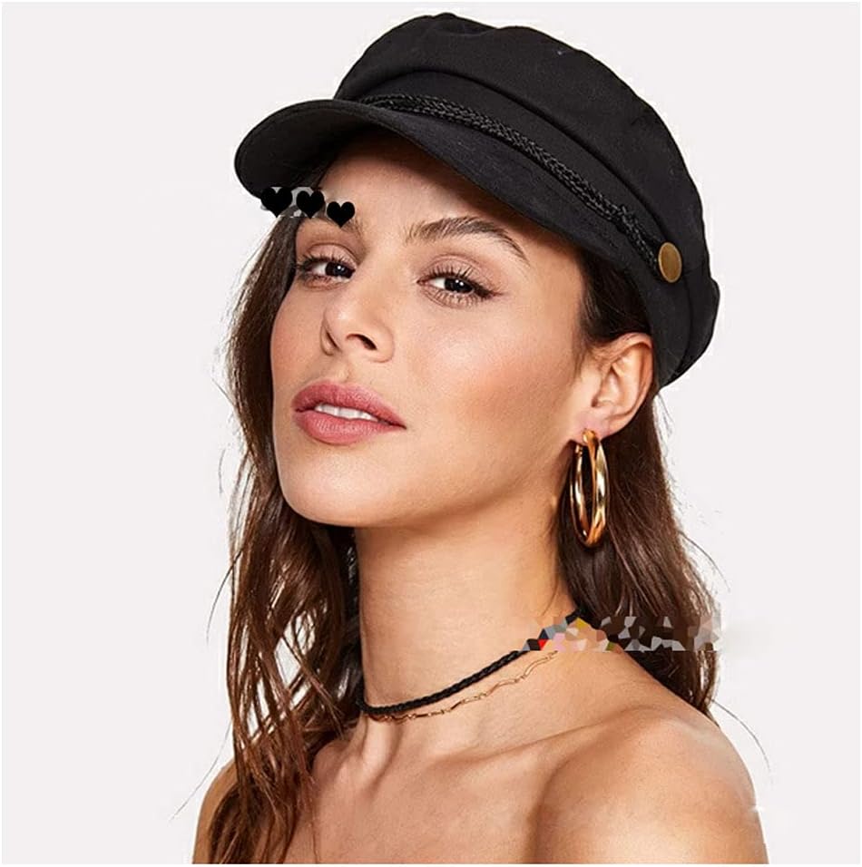 UPSTORE Womens Black Cabbie Cap for Fashion and All Seasons