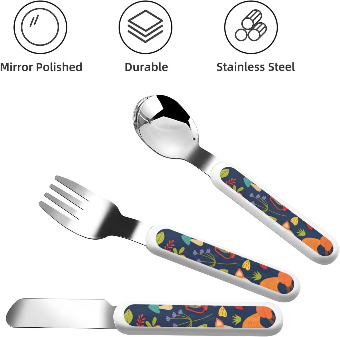 Stainless Steel Animal Fox Flatware Set with Travel Case
