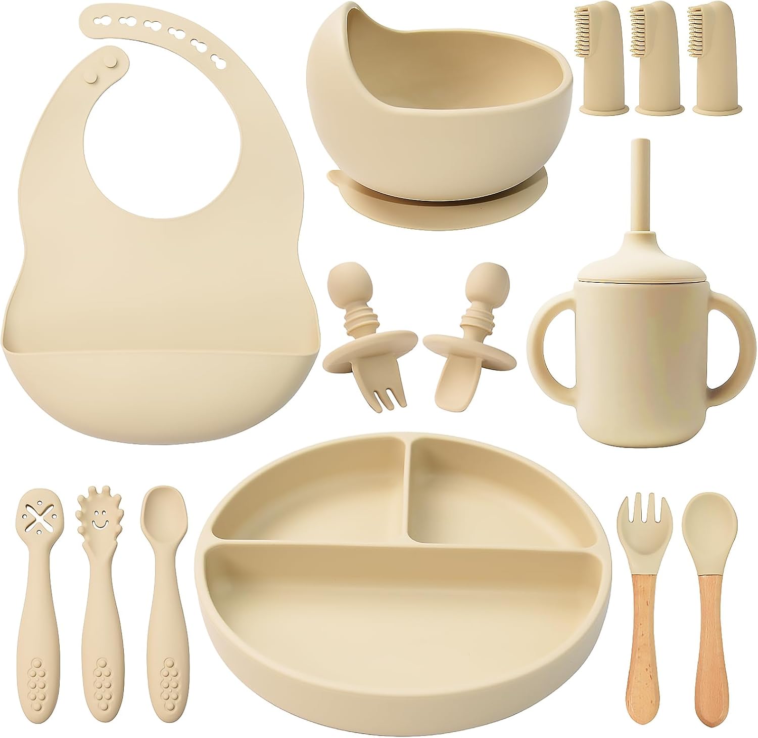 Durable Silicone Baby Feeding Set for 6 Month Babies