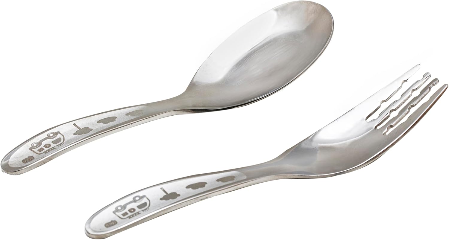 GAUMIDUC Baby Spoons Forks Set Durable Steel Kitchen Essentials
