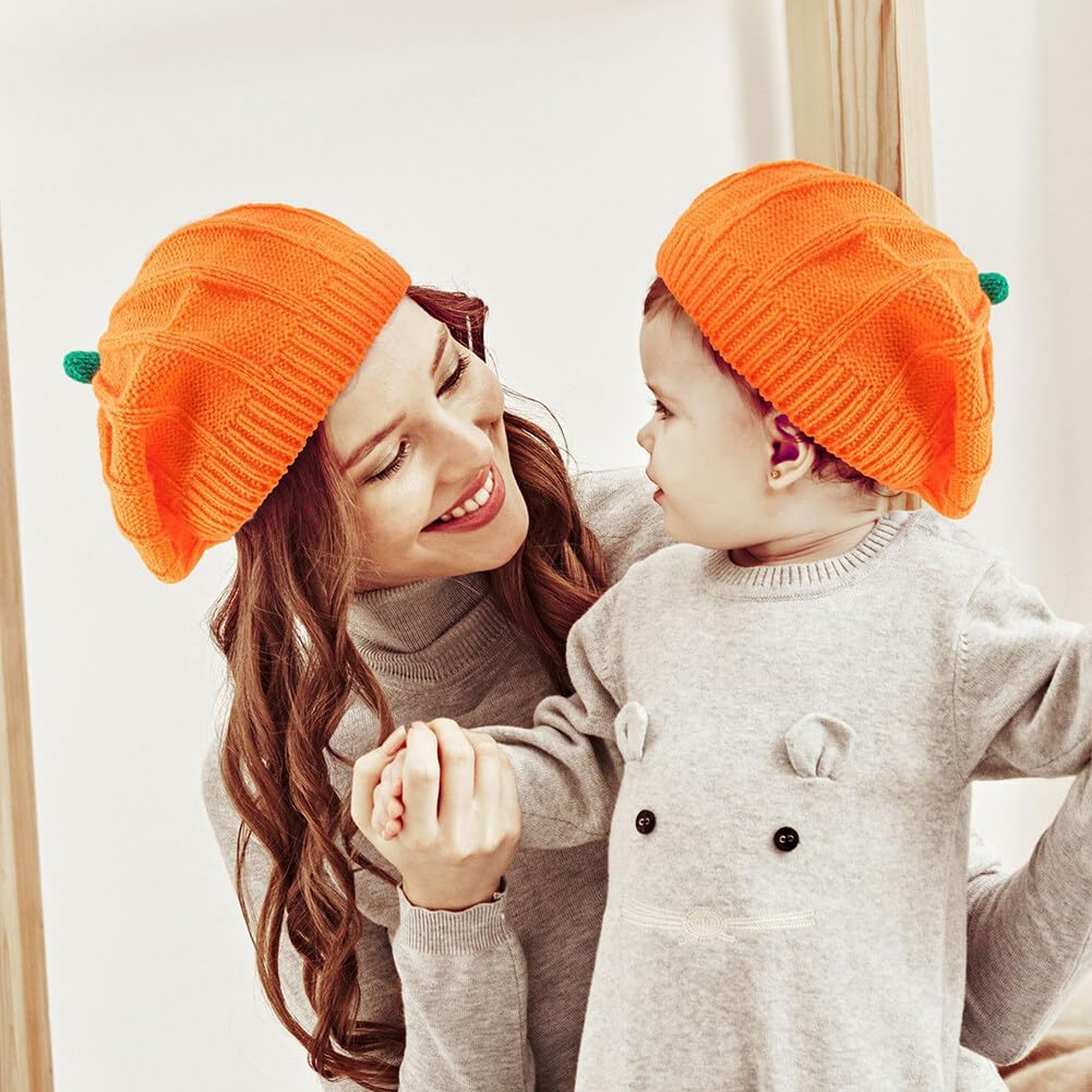 Perfect Halloween pumpkin Beret for Kids