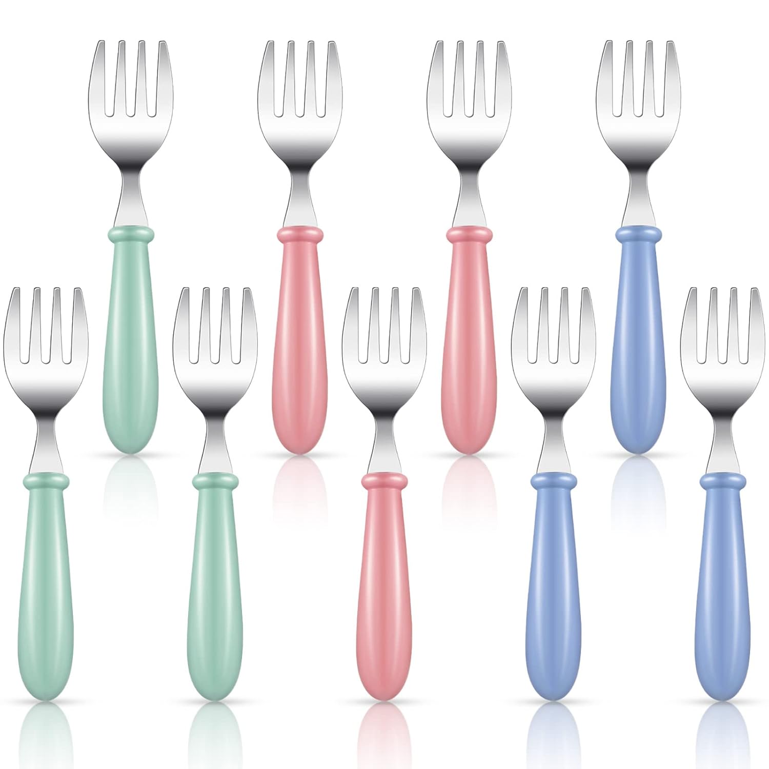 Chumia 9-Piece Stainless Steel Toddler Forks