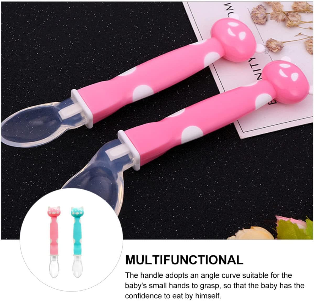 Safe Durable Cartoon Silicone Spoons for Kids