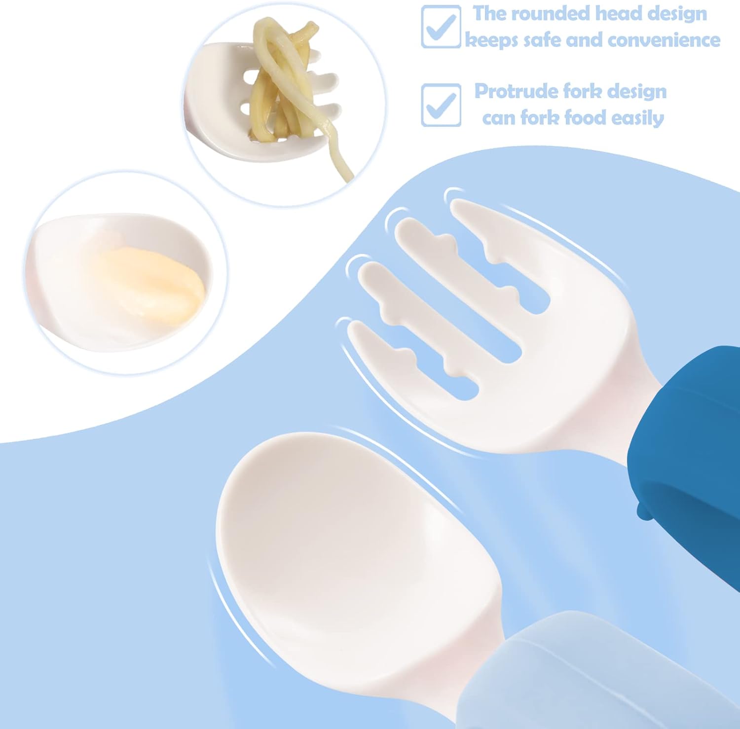 HIWOOD Baby Self-Feeding Training Set with Travel Case